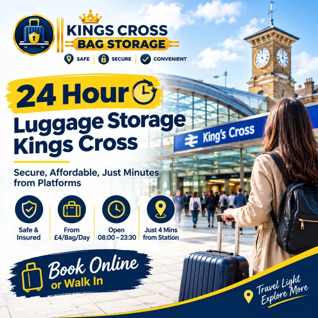 24 Hour Luggage Storage Kings Cross – Secure, Affordable, Just Minutes from Platforms
